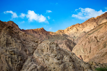 The beauty of the mountains of the Sinai Peninsula in Egypt
