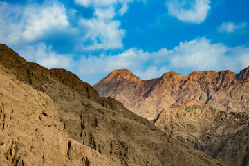 The beauty of the mountains of the Sinai Peninsula in Egypt