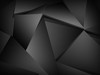 Abstract polygonal black background