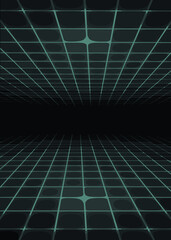 Obraz premium abstract techno background, grid perspective