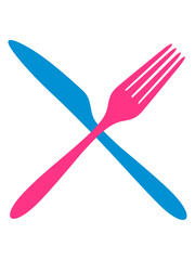 kreuz x gabel messer besteck essen gehen hunger mittagessen lecker restaurant teller koch chef grill meister schürze clipart design