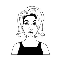 young woman avatar character