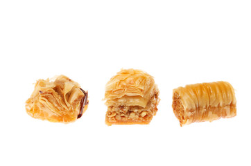 Three baklava sweets