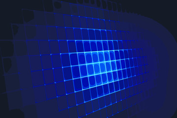 abstract techno background, grid perspective