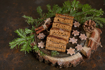 Homemade Christmas gingerbread