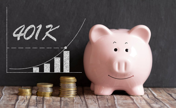 401K piggy bank concept