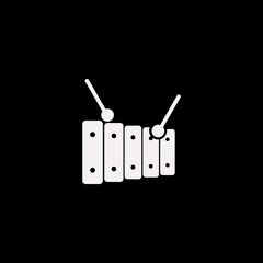 xylophone vector icon. flat xylophone design. xylophone illustration for graphic