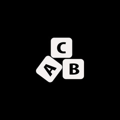 ABC cubes vector icon. flat ABC cubes design. ABC cubes illustration for graphic