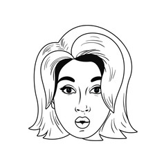 head of young woman avatar character