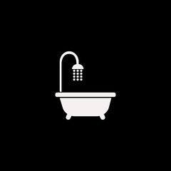 bathroom shower vector icon. flat bathroom shower design. bathroom shower illustration for graphic