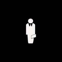 Businessman vector icon. flat Businessman design. Businessman illustration for graphic