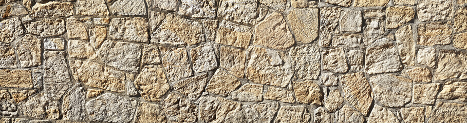 Rustic natural stone wall