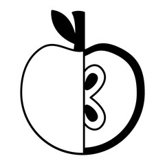 apple fruit on white background