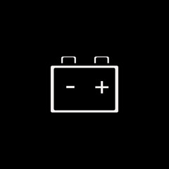 car battery vector icon. flat car battery design. car battery illustration for graphic