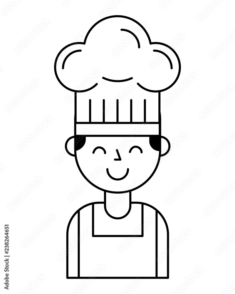 Canvas Prints chef boy character with hat