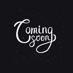 Coming Soon Texts on Abstract Black Background