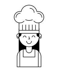 chef girl portrait with hat