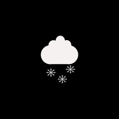 cloud snowflake vector icon. flat cloud snowflake design. cloud snowflake illustration for graphic
