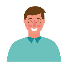 man portrait on white background