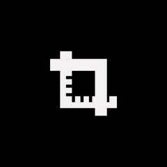 Fototapeta premium Crop vector icon. flat Crop design. Crop illustration for graphic