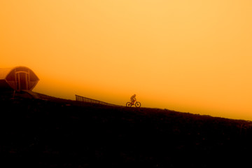 Mountain Biker at Dawn 