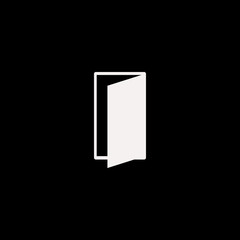 door open vector icon. flat door open design. door open illustration for graphic