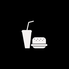 Fast food vector icon. flat Fast food design. Fast food illustration for graphic