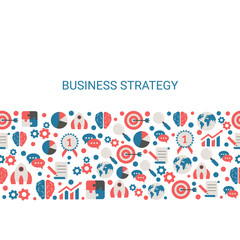 Background with business icons.