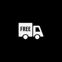 Free delivery vector icon. flat Free delivery design. Free delivery illustration for graphic