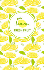 creative business brochure template with lemons, illustration