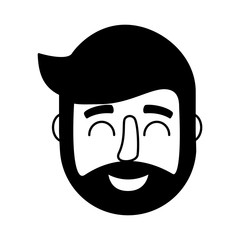 man face happy on white background