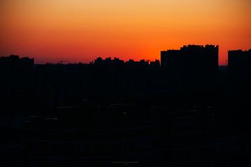 Fototapeta premium sunset in the city