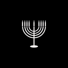 menorah vector icon. flat menorah design. menorah illustration for graphic