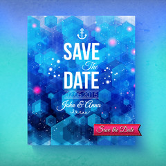 Nautical themed Save The Date template
