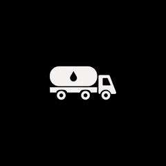 oil truck vector icon. flat oil truck design. oil truck illustration for graphic
