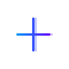 Plus blue purple gradient icon, add symbol