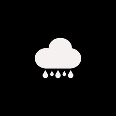 rain vector icon. flat rain design. rain illustration for graphic