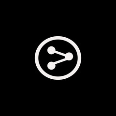 Share sign vector icon. flat Share sign design. Share sign illustration for graphic