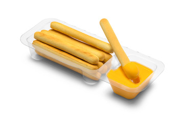 Cracker Dipped in Cheese Snack