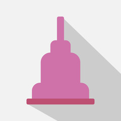 Menstrual cup icon in flat style