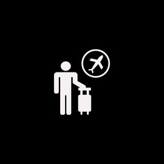 tourist flying vector icon. flat tourist flying design. tourist flying illustration for graphic