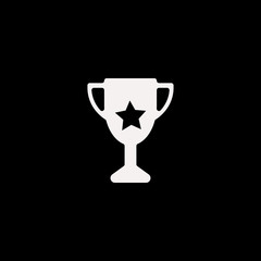 Trophy cup vector icon. flat Trophy cup design. Trophy cup illustration for graphic