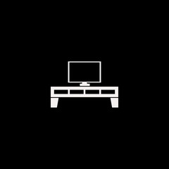 TV table vector icon. flat TV table design. TV table illustration for graphic