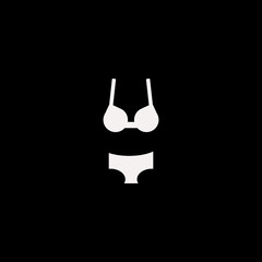 Woman underwear vector icon. flat Woman underwear design. Woman underwear illustration for graphic