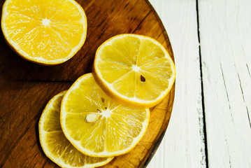 Lemon cut into slices