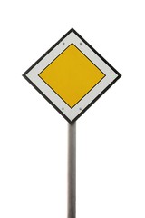 Main road traffic sign