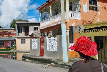 Typical color caribbean  small houses