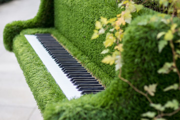 Green piano