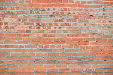 Old red brick wall texture background space for writing