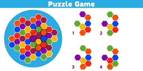 Puzzle game.  Complete the Pattern. Education logic game for preschool kids. Vector Illustration